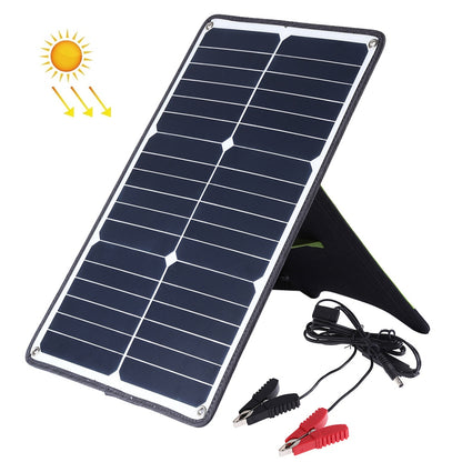 HAWEEL HWL2748B 20W Outdoor Solar Panel Charger Fast Charging Support Connected in Series Solar Charger with Alligator Clip