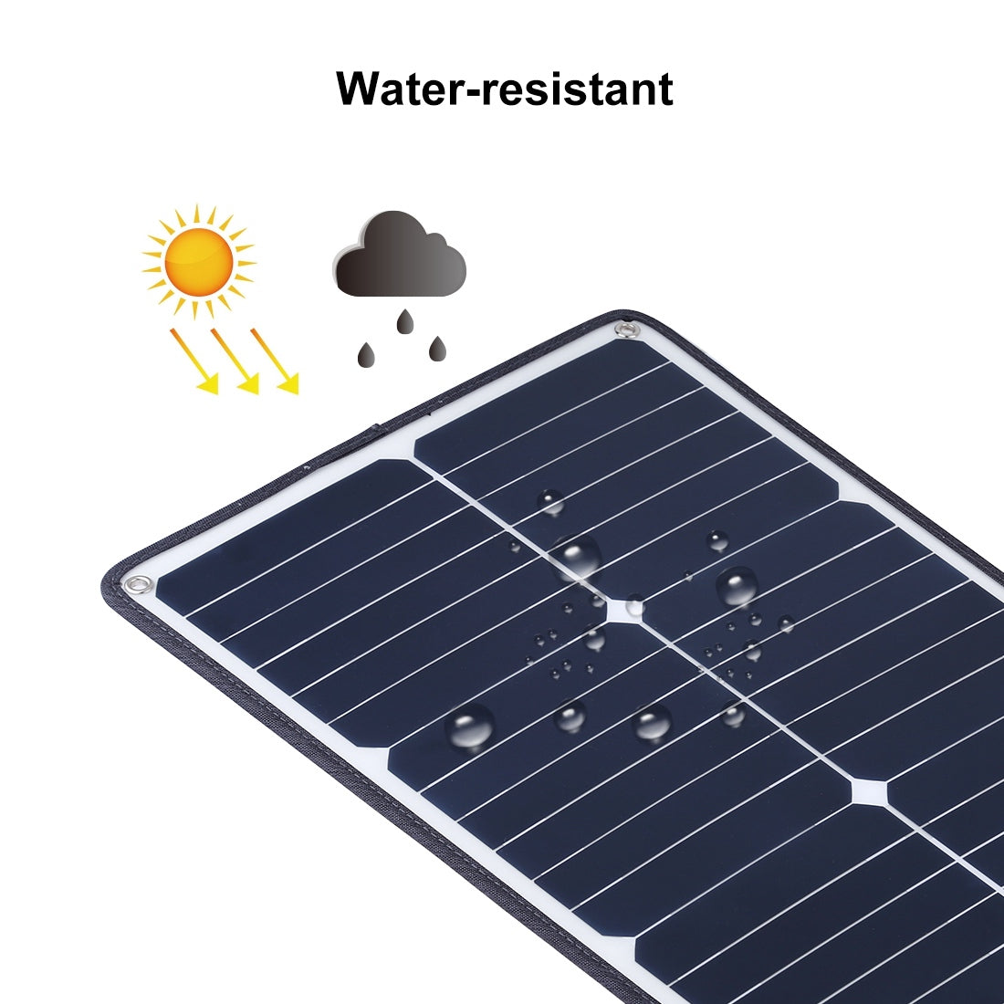 HAWEEL HWL2748B 20W Outdoor Solar Panel Charger Fast Charging Support Connected in Series Solar Charger with Alligator Clip