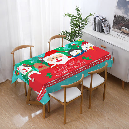 Fashionable Christmas Style Table Cloth Home Holiday Christmas Decoration Tablecloth, Size: 140x140cm