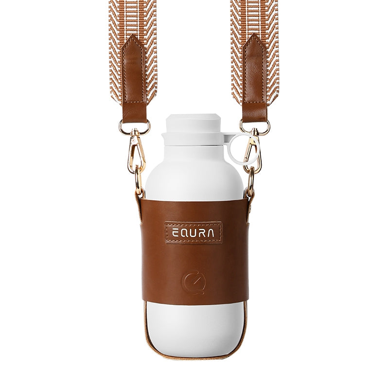 EQURA E-005 450ML Stylish Portable Outdoor Water Bottle Stainless Steel Insulated Cup with Tea Strainer (BPA Free, with FDA Certificate)