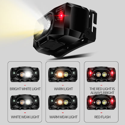 609 Wave Feeling LED Head Light XPG High Light 3 Modes Night Fishing Flashlight Headlamp Power Bank