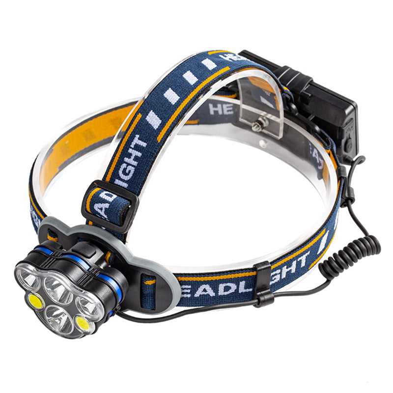 KC06 USB Rechargeable 6 LED Headlamp 2*T6+2*XPE+2*COB Headlight Waterproof Head Torch