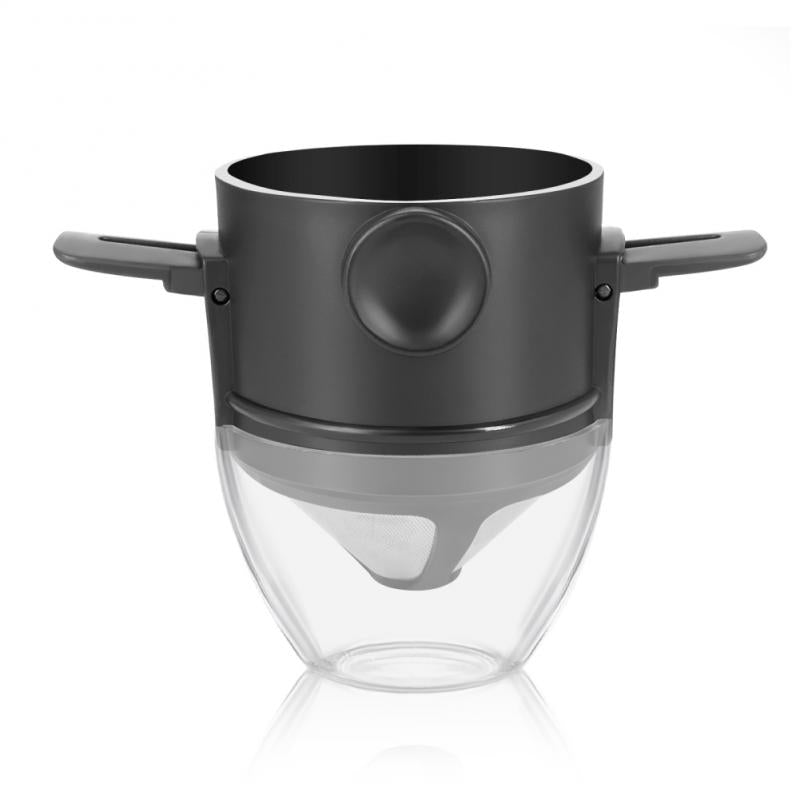 LB001T Stainless Steel Mesh Coffee Filter Paperless Reusable Drip Coffee Maker Dripper with Cup Base (BPA Free, No FDA Certification)