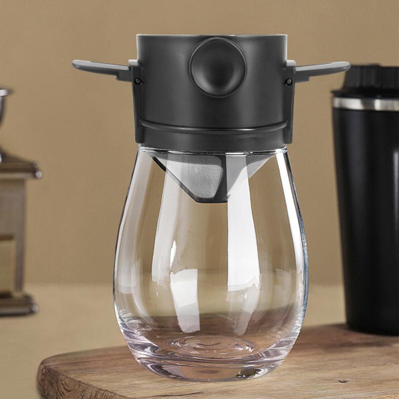 LB001T Stainless Steel Mesh Coffee Filter Paperless Reusable Drip Coffee Maker Dripper with Cup Base (BPA Free, No FDA Certification)