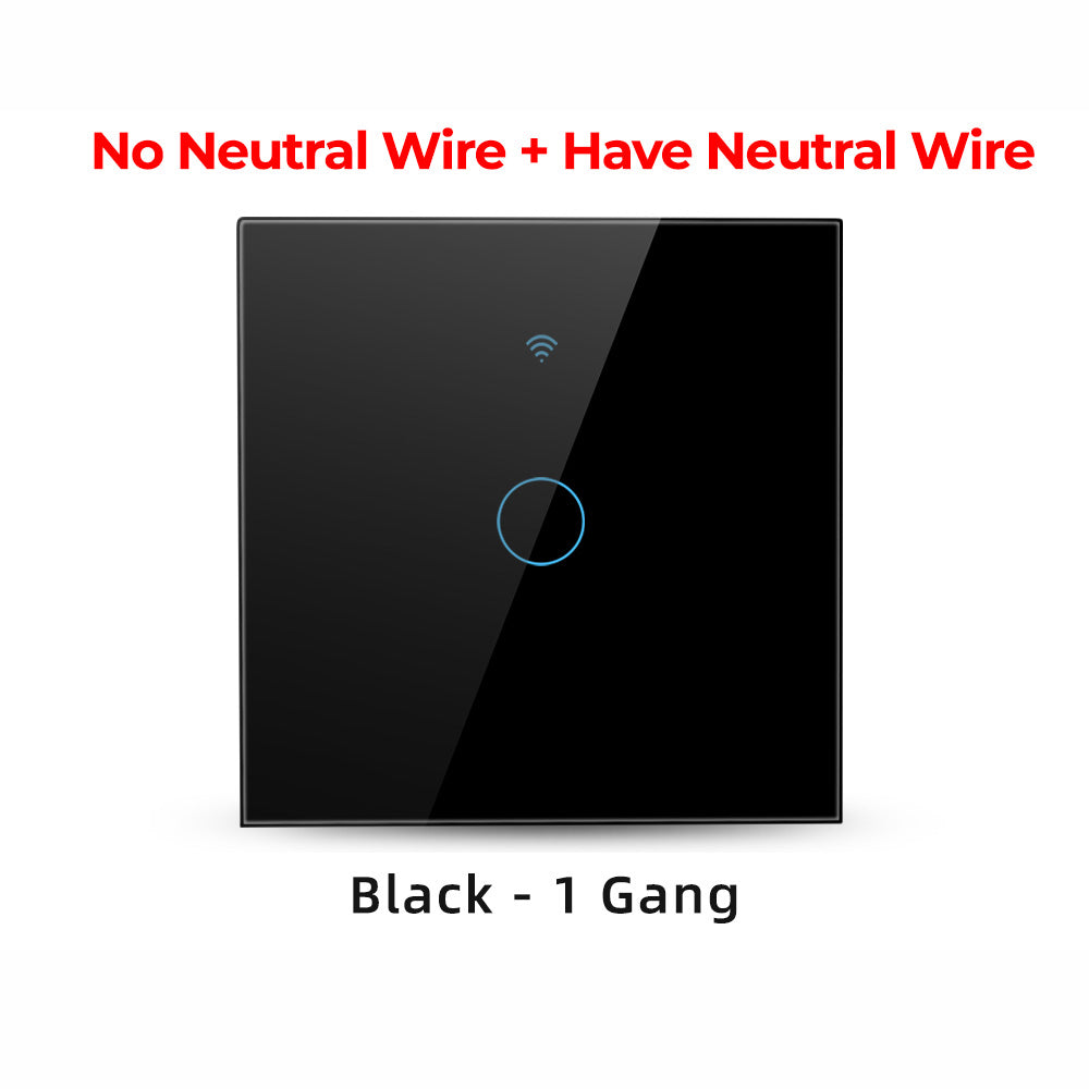 SMATRUL TMW403 WiFi+433MHZ Wall Plug Touch Switch Tuya/Smart Life APP Remote Control EU Plug for Alexa Google Home, 1 Gang WiFi