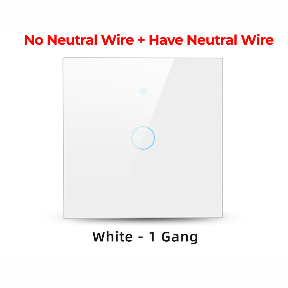 SMATRUL TMW403 WiFi+433MHZ Wall Plug Touch Switch Tuya/Smart Life APP Remote Control EU Plug for Alexa Google Home, 1 Gang WiFi