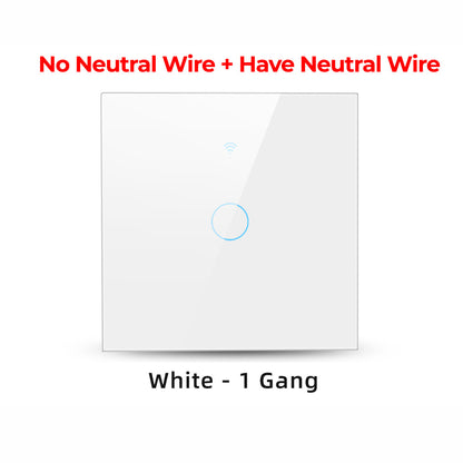 SMATRUL TMW403 WiFi+433MHZ Wall Plug Touch Switch Tuya/Smart Life APP Remote Control EU Plug for Alexa Google Home, 1 Gang WiFi