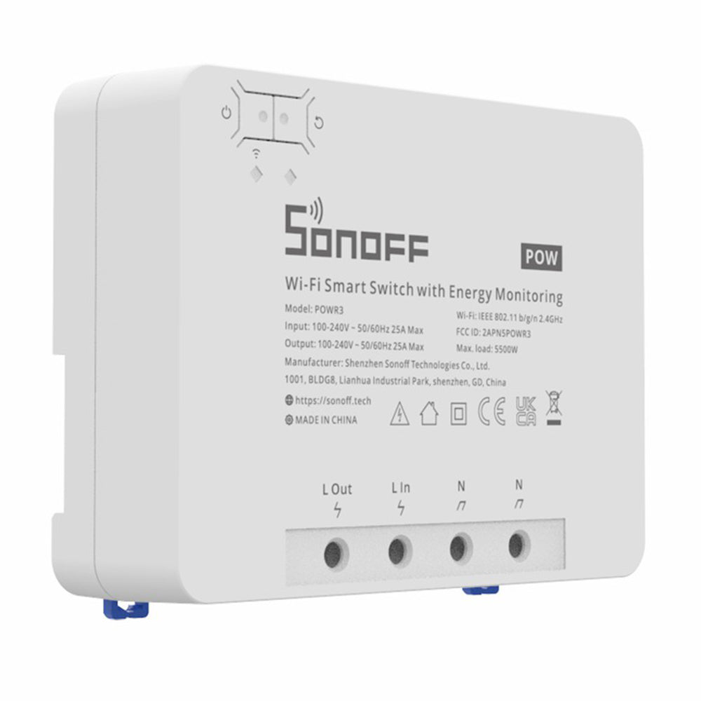 SONOFF POWR3 High Power Smart Switch Power Metering WiFi Home Voice Control Switch