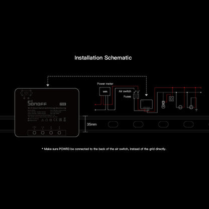 SONOFF POWR3 High Power Smart Switch Power Metering WiFi Home Voice Control Switch