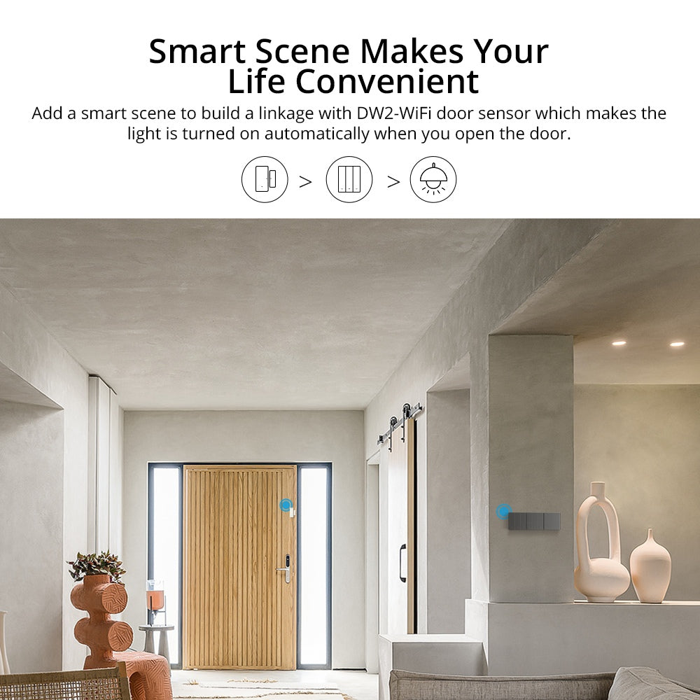 SONOFF M5-3C-86 Smart WiFi Wall Switch Light Switch 3-Gang Bluetooth 4.2 BLE Smart Home Remote Control Works with Alexa/Google Home/Alice/Siri Shortcuts