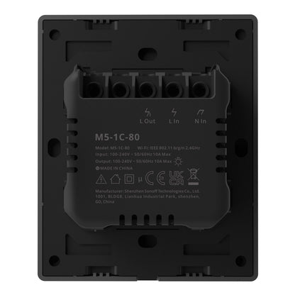 SONOFF M5-1C-80 Smart WiFi Wall Switch Wireless Light Switch 1-Gang 80:CE/UKCA/RoHS Certified Works with Alexa/Google Home/Alice/Siri Shortcuts