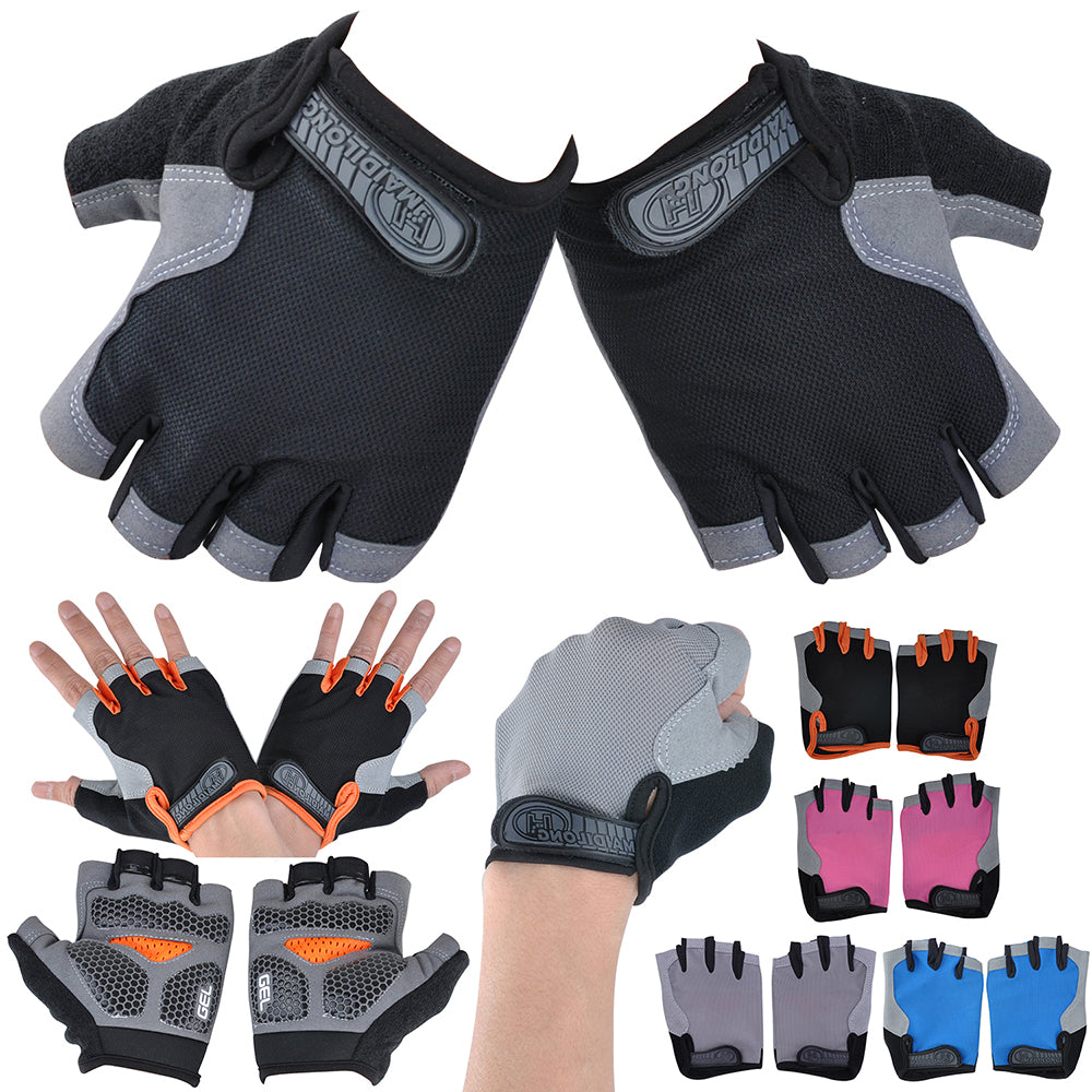 One Pair Half-Finger Gloves Mountain Bike Motorcycle Riding Off-Road Gloves