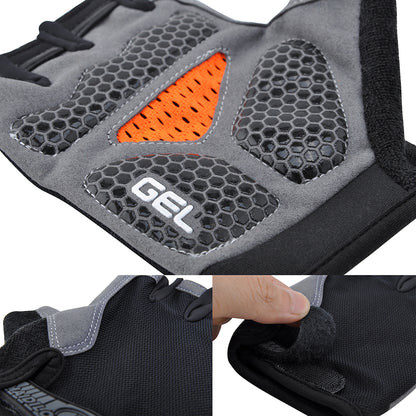 One Pair Half-Finger Gloves Mountain Bike Motorcycle Riding Off-Road Gloves