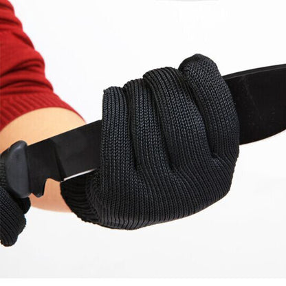 MH-F105 1 Pair Polyester+Steel Wire 5-Level Cut-Resistant Gloves Hand Protection Full-finger Gloves