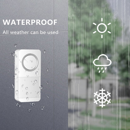 D-638 Waterproof Wireless Doorbell Household Long Distance Door Bell with Multiple Music/4 Volume Level