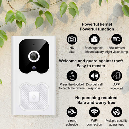 X6 Wireless WiFi Video Viewer Doorbell Mobile Phone APP Voice Intercom Motion Detection Door Bell