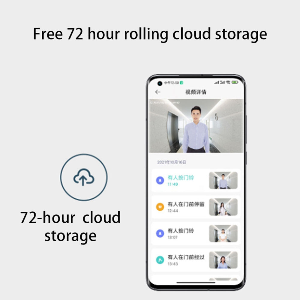XIAOMI MJMLO5-FJ Smart Doorbell 3 Support 180-Degree Wide View 2K Super Clear Doorbell for Home Security (CN Plug )