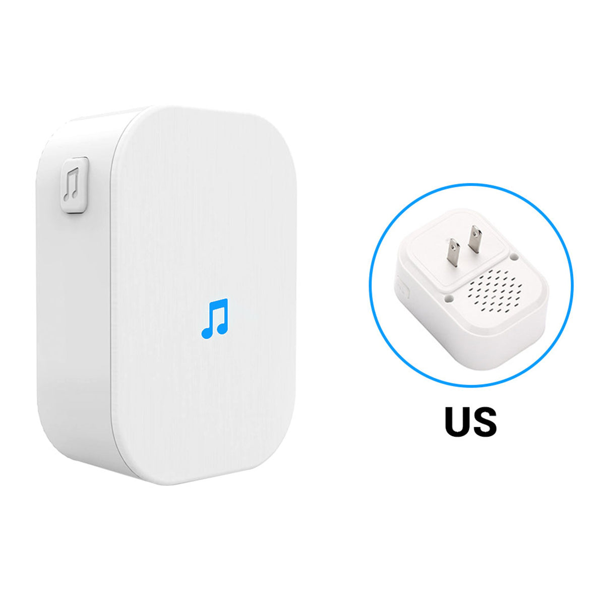 433MHz Plug-in Chime Wireless Video Doorbell Adjustable Volume Music Selection Ding-Dong Door Bell