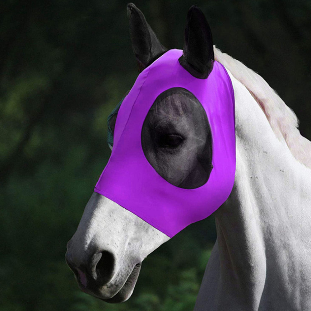 MMZ-001 Horse Fly Mask Comfortable Stretchy Elastic Horse Face Cover Anti-mosquito Eye Protection Horse Face Mask