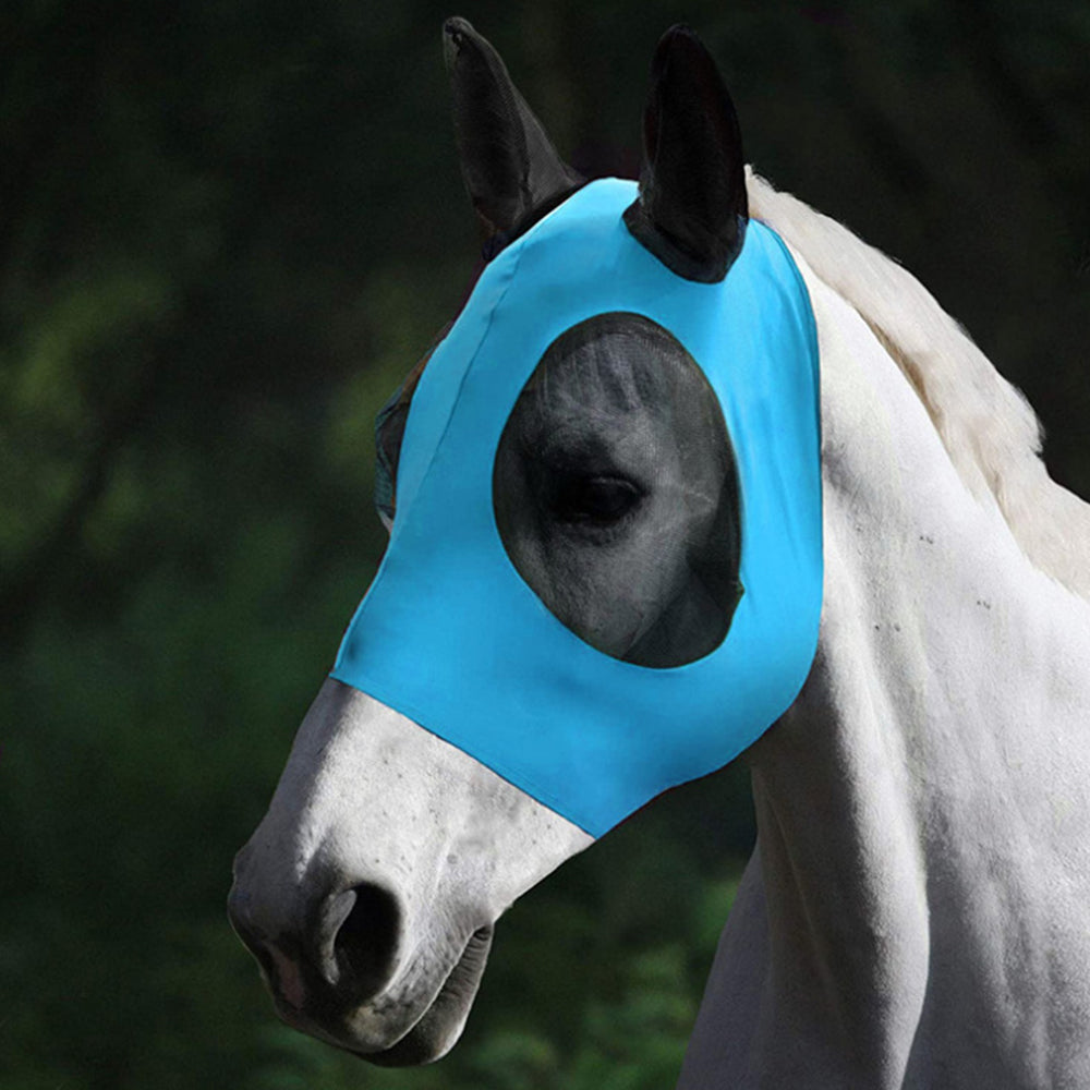 MMZ-001 Horse Fly Mask Comfortable Stretchy Elastic Horse Face Cover Anti-mosquito Eye Protection Horse Face Mask