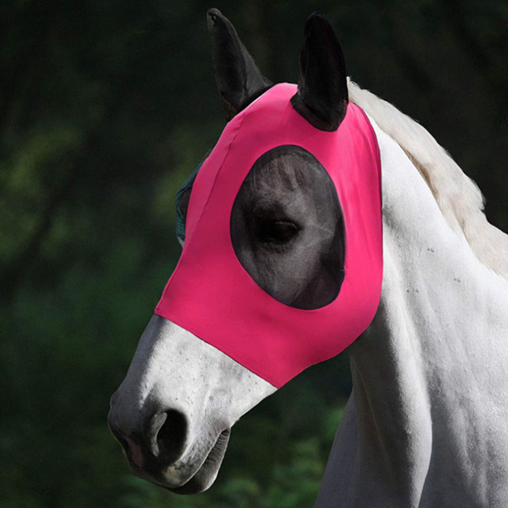 MMZ-001 Horse Fly Mask Comfortable Stretchy Elastic Horse Face Cover  Anti-mosquito Eye Protection Horse Face Mask