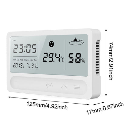 Multifunction LCD Digital Thermometer Hygrometer Alarm Clock Weather Forecast