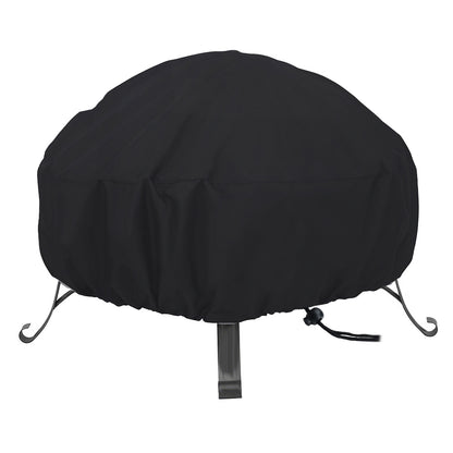 420D Oxford Cloth Patio Fire Pit Cover Waterproof Outdoor Round Grill BBQ Stove Cover Protector 92x51cm (36-inch)