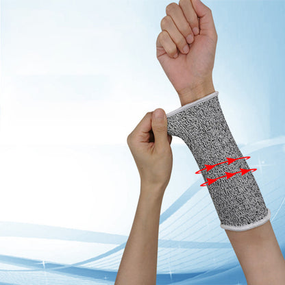 1 Pair HPPE 5-Level Cut-Resistant Anti-scratch Armband Protection Elastic Arm Sleeve