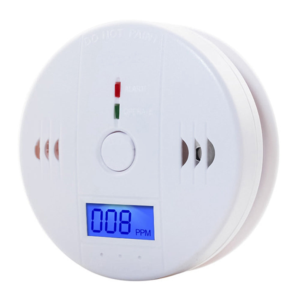 CO999 Carbon Monoxide Alarm Detector Replaceable Battery-Operated CO Alarm Detector with LCD Display for Home School Office (battery not included)