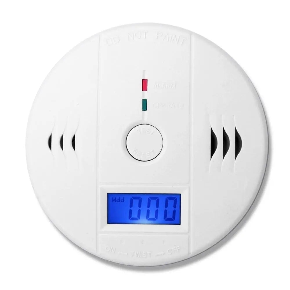 CO999 Carbon Monoxide Alarm Detector Replaceable Battery-Operated CO Alarm Detector with LCD Display for Home School Office (battery not included)