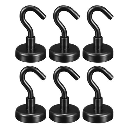 E25 6PCS Strong Magnetic NdFeB Hooks Heavy Duty Magnet Hangers for Indoor Outdoor Hanging