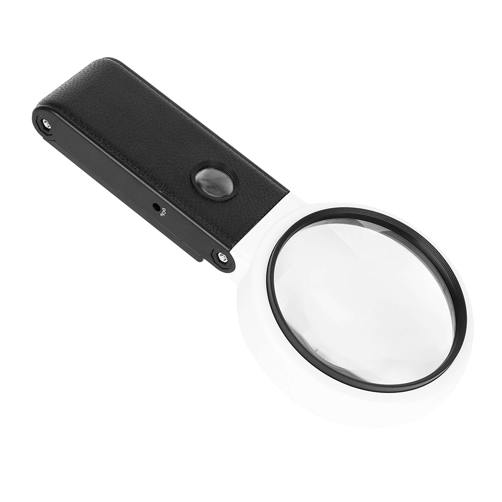 7018C 110mm LED Magnifier Money Cash Identification Foldable Design 3.5X 25X Magnifying Glass