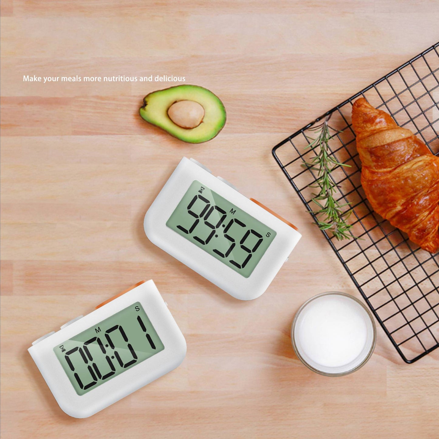 YGH-5273 LCD Display Magnetic Kitchen Electronic Timer Cooking Learning Digital Countdown Alarm Clock