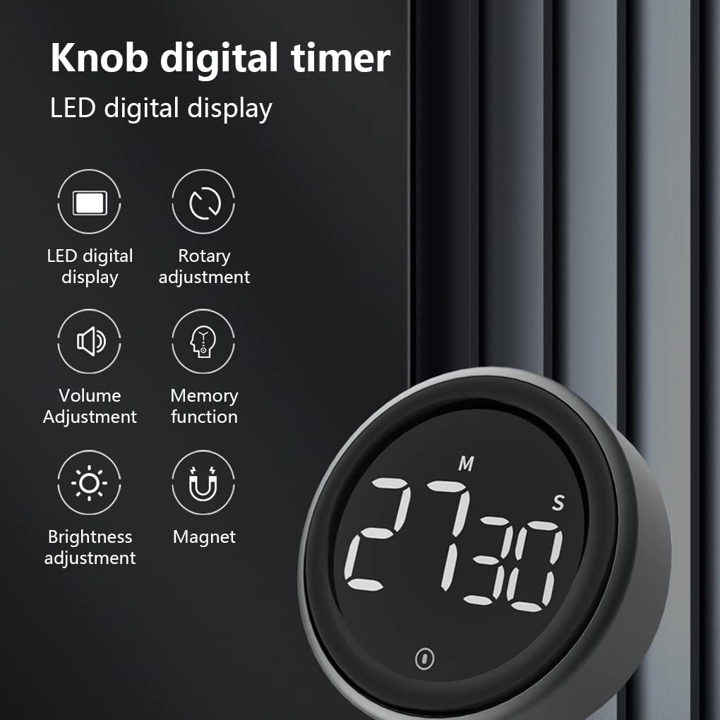 YGH-5250 Digital Display Timer Electronic Rotary Setting Clock for Living Room / Bedroom / Skin Care