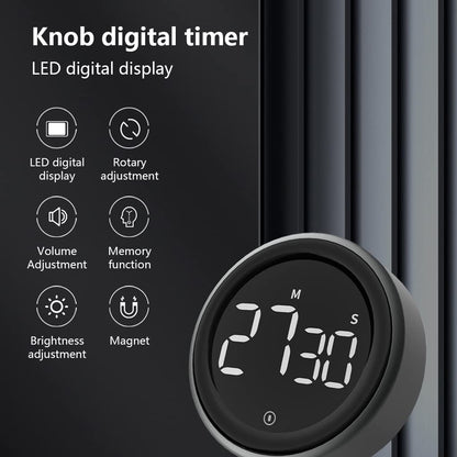 YGH-5250 Digital Display Timer Electronic Rotary Setting Clock for Living Room / Bedroom / Skin Care