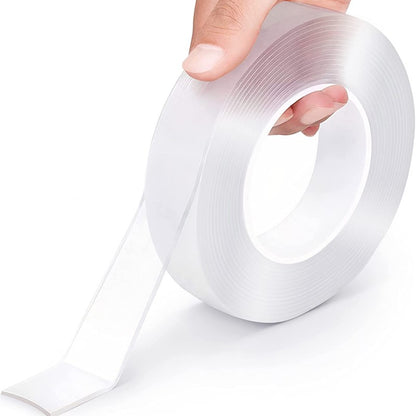 1000mmx70mmx2mm Nano Double Sided Tape Transparent Traceless Nano Adhesive Tape for Carpet / Photos / Posters