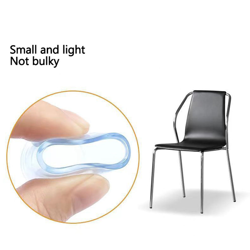 4Pcs  /  Set 16mm Round Rubber Table and Chair Leg Feet Pad Caps Transparent Foot Sock Cover Non-slip Furniture Floor Protector Pad