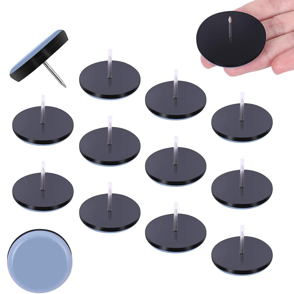 20Pcs / Set 19mm Diameter Home Sofa Chair Leg Pads Floor Protectors Nail-on Sliders Round Furniture Easy Movers