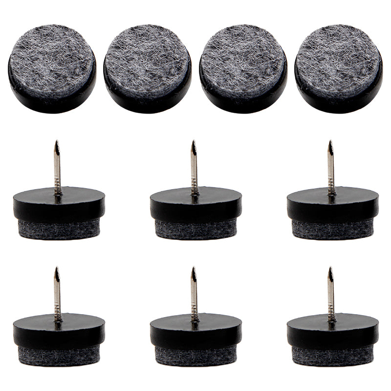 10Pcs / Set 20mm Round Anti-Slip Felt Nail Pad Slider Floor Protectors Furniture Felt Pads for Chairs Tables