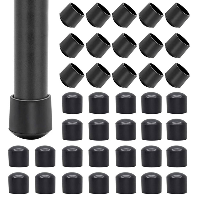 40Pcs 8mm Round PVC Furniture Leg Covers Non-Slip Chair Leg End Cap Cover Floor Protector Pads Reduce Noise Table Feet Cap