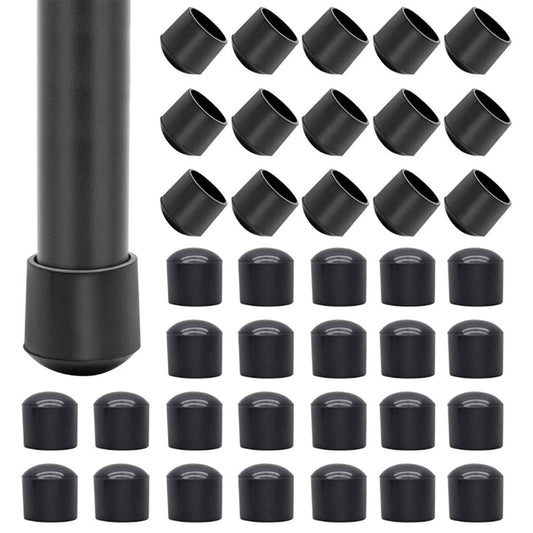 40Pcs 6mm Round Scratch Resistant PVC Furniture Leg Covers Non-Slip Chair Leg End Cap Cover Table Feet Cap Floor Protector Pads