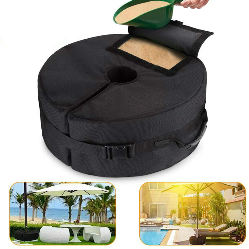 KG0043 Umbrella Base Weight Bag Heavy Duty Round Sandbag Support Bag for Cantilever Patio Umbrella