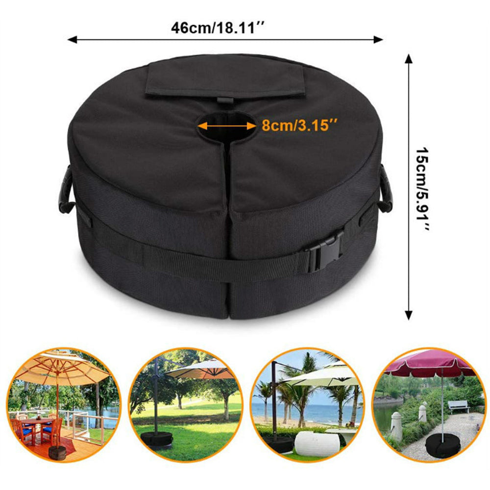 KG0043 Umbrella Base Weight Bag Heavy Duty Round Sandbag Support Bag for Cantilever Patio Umbrella