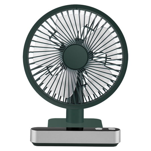 F702 Desktop Electric Fan USB Rechargeable Display Screen Summer Cooler with 4 Adjustable Speeds