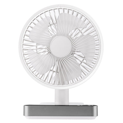 F702 Desktop Electric Fan USB Rechargeable Display Screen Summer Cooler with 4 Adjustable Speeds