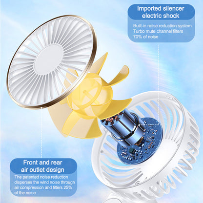 M12 Portable Mini Handheld Fan USB Rechargeable ABS Foldable Cooling Fan for Home Office Travel Trip