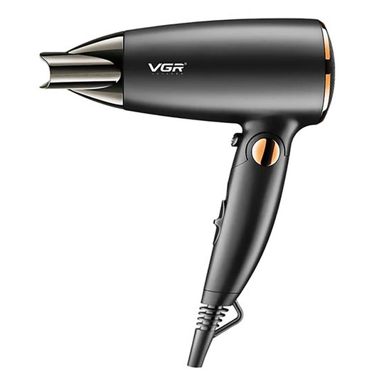 VGR V-439 Folding Handle Hair Dryer 1200W-1600W Portable Hairdryer Powerful Hot Cool Wind Blow Dryer for Hair Care (EU Plug)