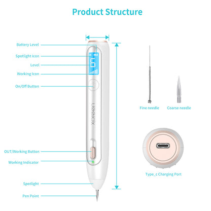 XPREEN XPRE070 LCD Laser Freckle Removal Machine Skin Mole Removal Pen Dark Spot Remover