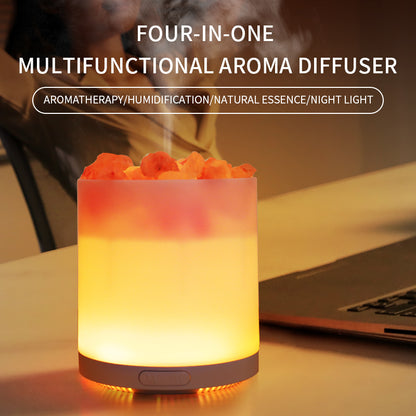 A5 Salt Stone Air Humidifier Negative Ion Aroma Diffuser Desktop Mist Maker Silent Fog Sprayer with Light Effect