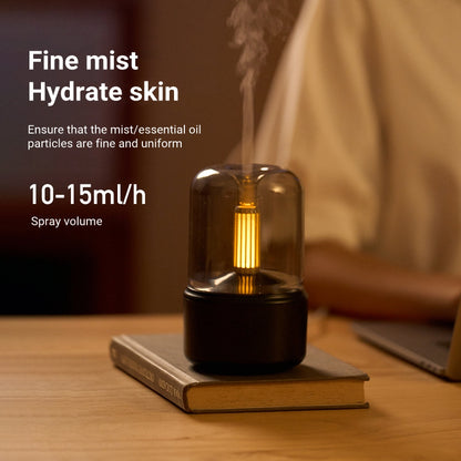 DQ702 Air Humidifier Simulation Candlelight Aromatherapy Essential Oil Diffuser for Home Office Yoga Room